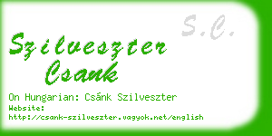 szilveszter csank business card